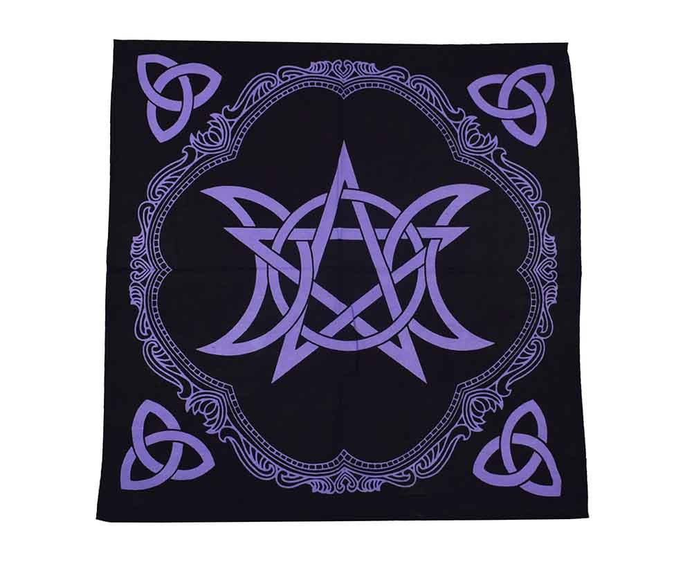 Alter cloth - Moon & Pentagram Purple
