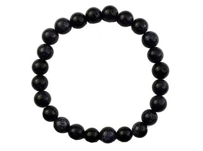 Blue Goldstone Bead Bracelet