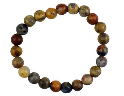 Crazy Lace Agate Bead Bracelet