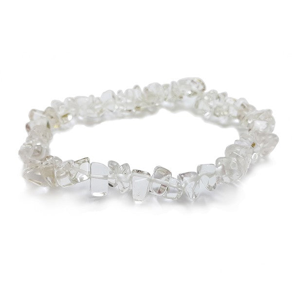Clear Quartz Crystal Chip Bracelet
