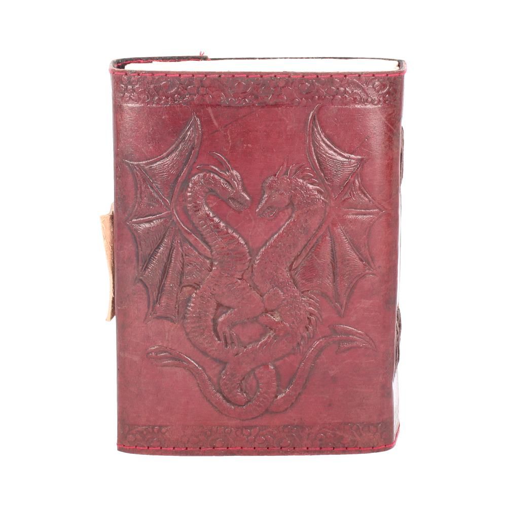 Lockable Double Dragon Leather Embossed Journal