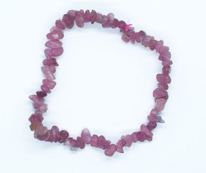 Pink Tourmaline Crystal Chip Bracelet