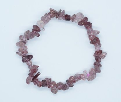 Strawberry Quartz Crystal Chip Bracelet