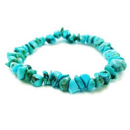 Turquoise Crystal Chip Bracelet