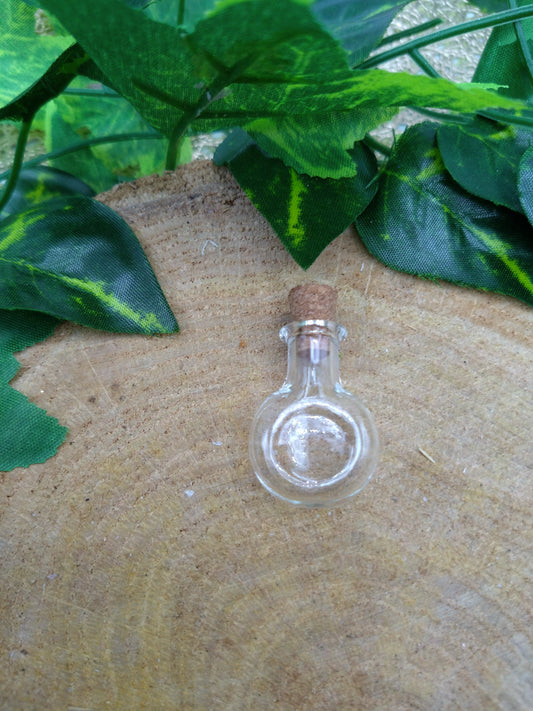 Mini Glass Bottle -  Potion Bottle Flat