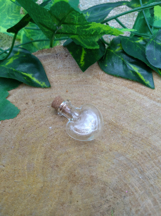 Mini Glass Bottle -  Heart