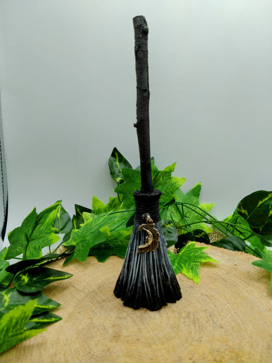 Positivity Broomstick with Silver Moon Charm