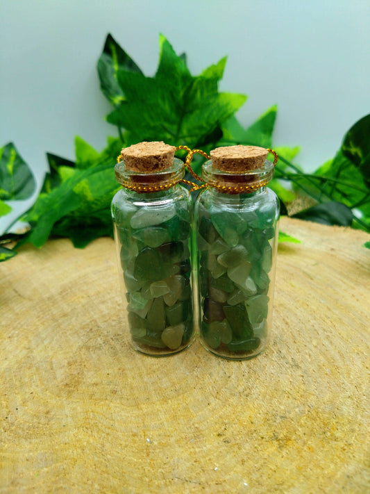 Crystal chip bottle-Green Aventurine
