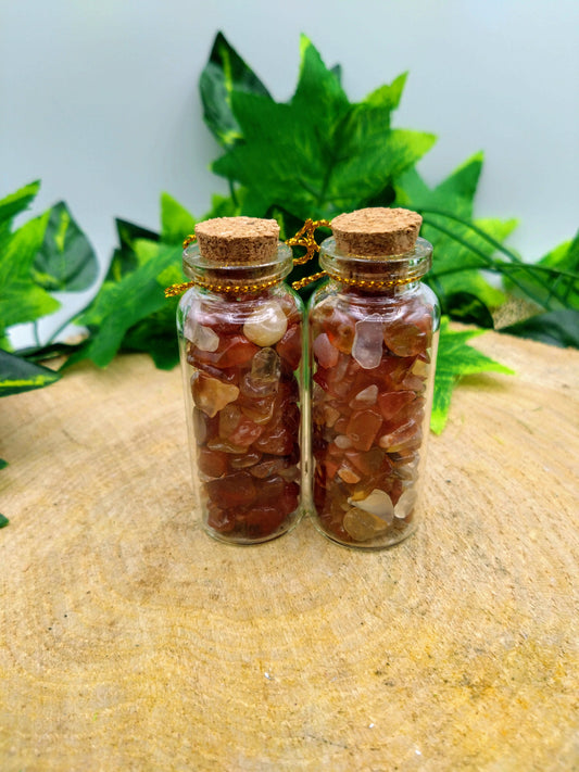 Crystal chip bottle-Carnelian