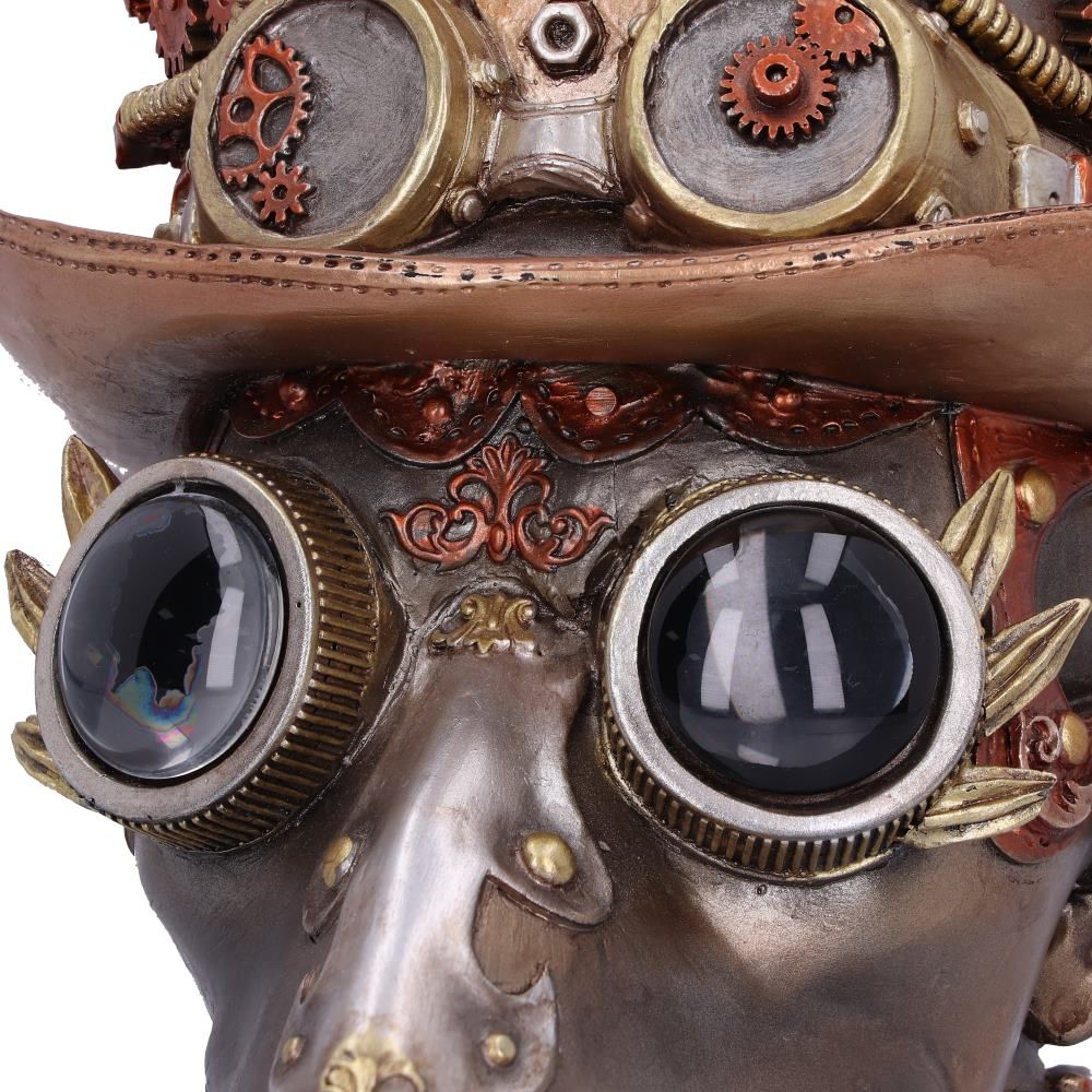 Steampunk Beaky Automaton Apothecary Plague Doctor Bust Figurine