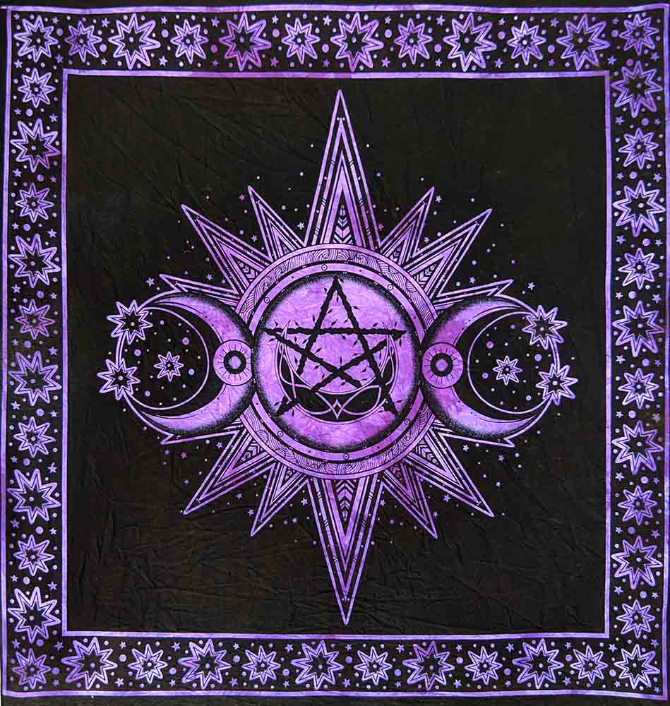 Alter cloth - Triple Moon Purple Large