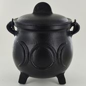 Cast Iron Cauldron Large - Triple Moon