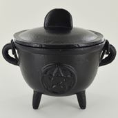 Cast Iron Cauldron Medium - Pentagram