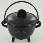 Cast Iron Cauldron Medium - Pentagram