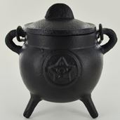 Cast Iron Cauldron Small - Pentagram