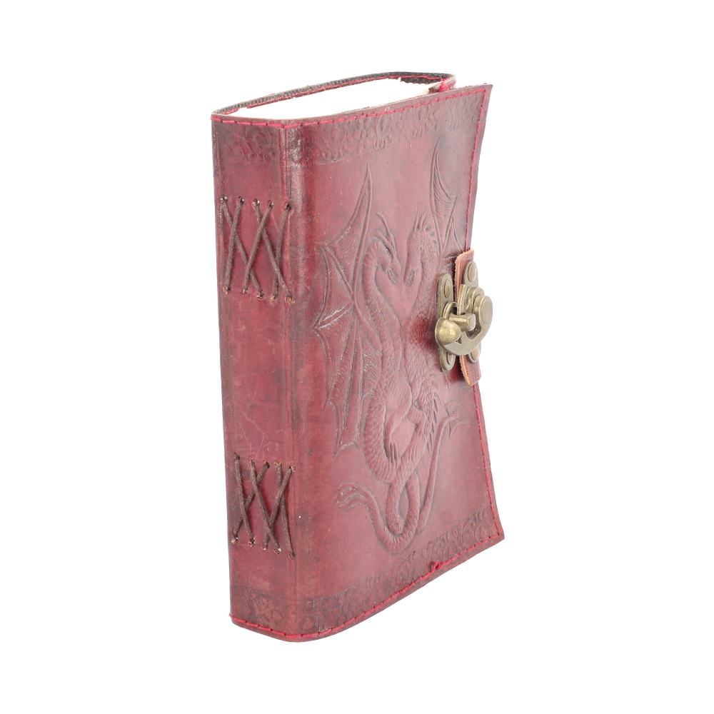 Lockable Double Dragon Leather Embossed Journal