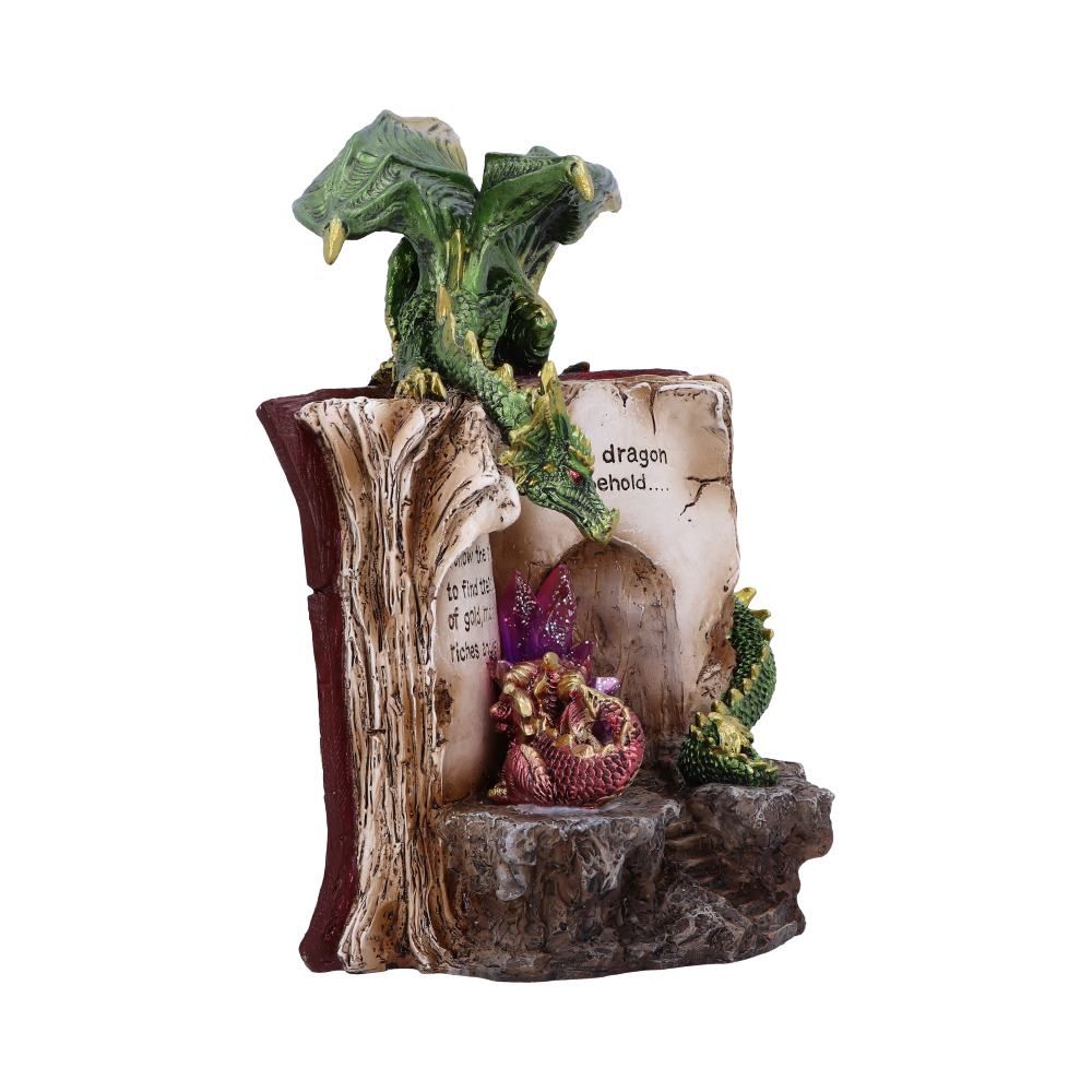 Hoard Finders Dragon with Book Crystal Figurine