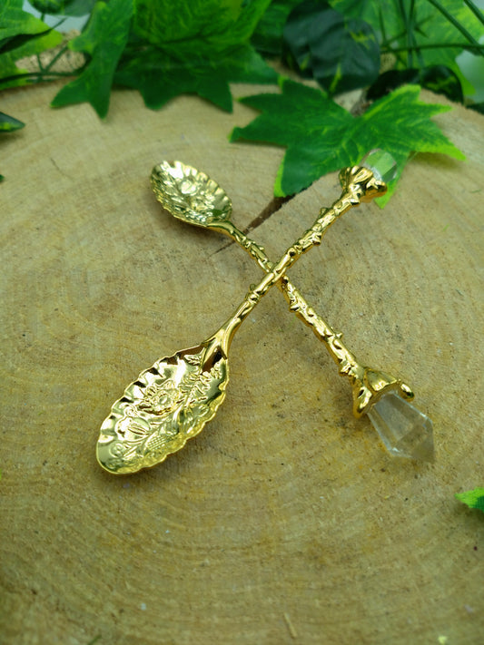 Crystal Spoon - Gold