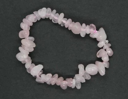 Kids Rose Quartz Chip Bracelet
